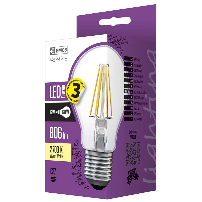 6w filament led bulb